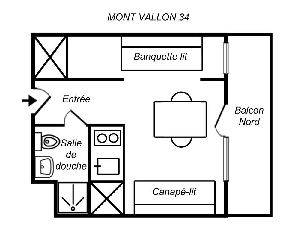 Residence Mont Vallon メリベル エクステリア 写真